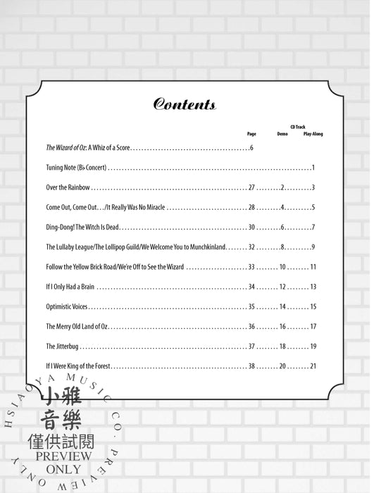 The Wizard of Oz Instrumental Solos 70th Anniversary Edition 獨奏 | 小雅音樂 Hsiaoya Music