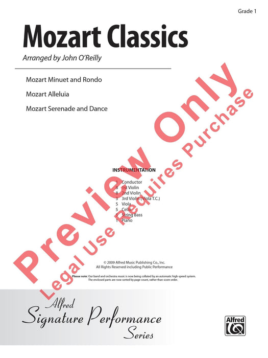 Mozart Classics Featuring: Minuet and Rondo / Alleluia / Serenade and Dance 莫札特 小步舞曲 迴旋曲 小夜曲 舞曲 總譜 | 小雅音樂 Hsiaoya Music