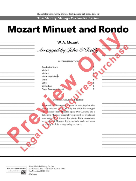 Mozart Classics Featuring: Minuet and Rondo / Alleluia / Serenade and Dance 莫札特 小步舞曲 迴旋曲 小夜曲 舞曲 總譜 | 小雅音樂 Hsiaoya Music