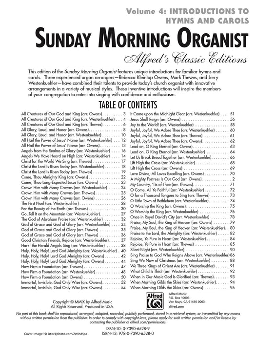 Sunday Morning Organist, Volume 4: Introductions to Hymns and Carols 管風琴 耶誕頌歌 | 小雅音樂 Hsiaoya Music