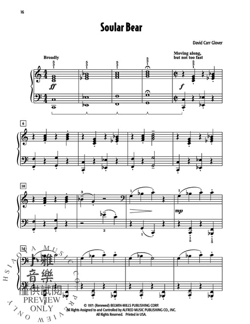 David Carr Glover's Favorite Solos, Book 2 14 of His Original Piano Solos 獨奏 鋼琴 獨奏 | 小雅音樂 Hsiaoya Music