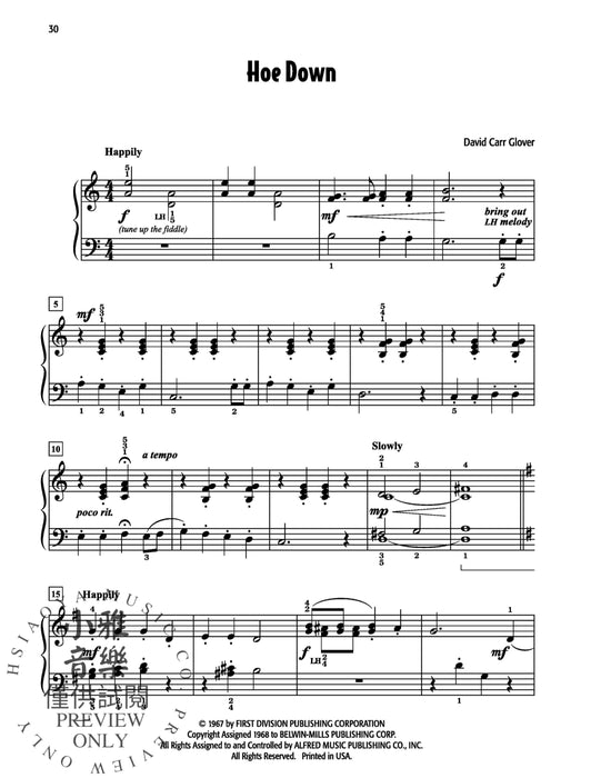 David Carr Glover's Favorite Solos, Book 2 14 of His Original Piano Solos 獨奏 鋼琴 獨奏 | 小雅音樂 Hsiaoya Music