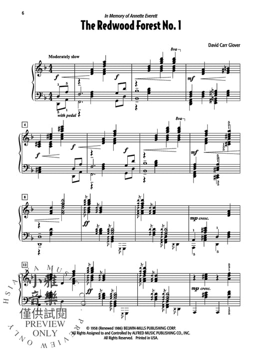 David Carr Glover's Favorite Solos, Book 3 11 of His Original Piano Solos 獨奏 鋼琴 獨奏 | 小雅音樂 Hsiaoya Music