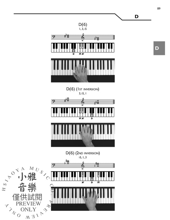 Keyboard Picture Chord Encyclopedia Includes over 1,700 Chords 鍵盤樂器和弦 | 小雅音樂 Hsiaoya Music
