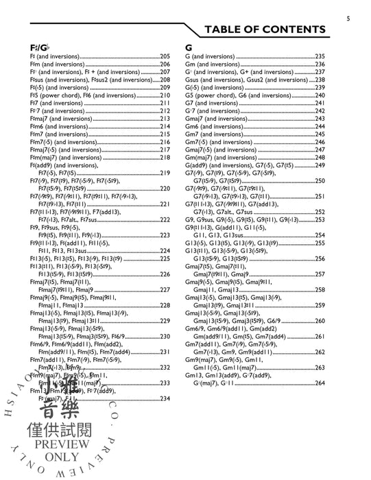 Keyboard Picture Chord Encyclopedia Includes over 1,700 Chords 鍵盤樂器和弦 | 小雅音樂 Hsiaoya Music