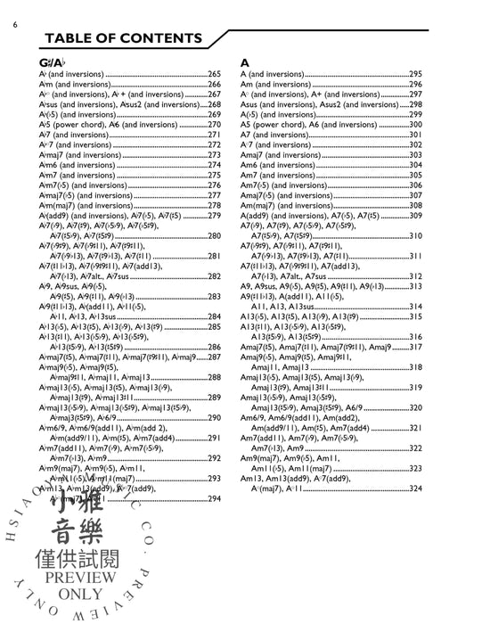 Keyboard Picture Chord Encyclopedia Includes over 1,700 Chords 鍵盤樂器和弦 | 小雅音樂 Hsiaoya Music