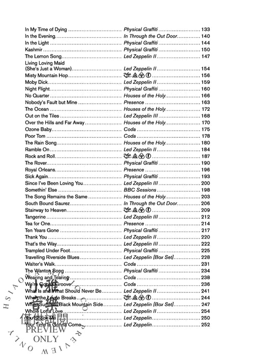 Led Zeppelin: Complete Lyric & Chord Songbook 和弦 | 小雅音樂 Hsiaoya Music