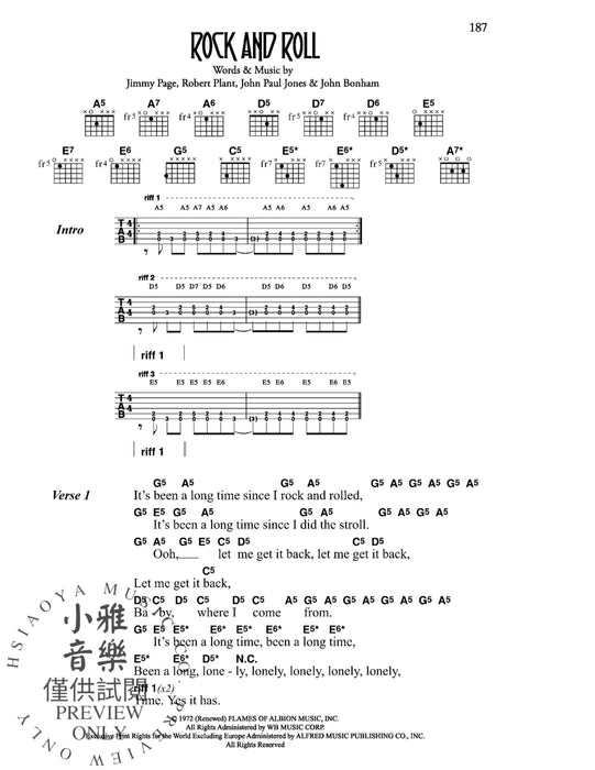 Led Zeppelin: Complete Lyric & Chord Songbook 和弦 | 小雅音樂 Hsiaoya Music