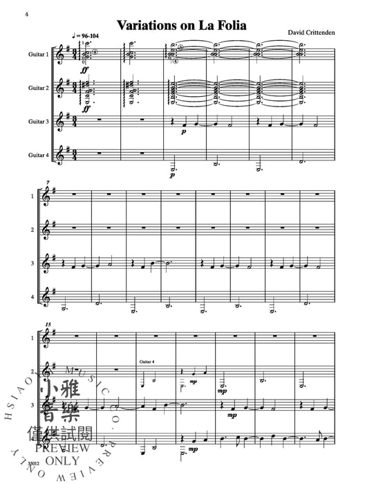 Quartets for Guitar: Three Intermediate Works 四重奏 吉他 | 小雅音樂 Hsiaoya Music