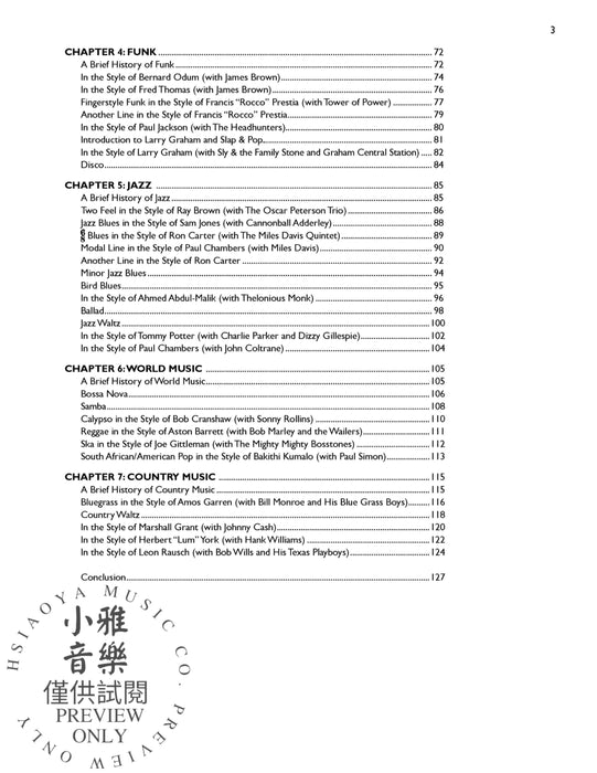 Bass Line Encyclopedia Over 100 Bass Lines in All Styles | 小雅音樂 Hsiaoya Music