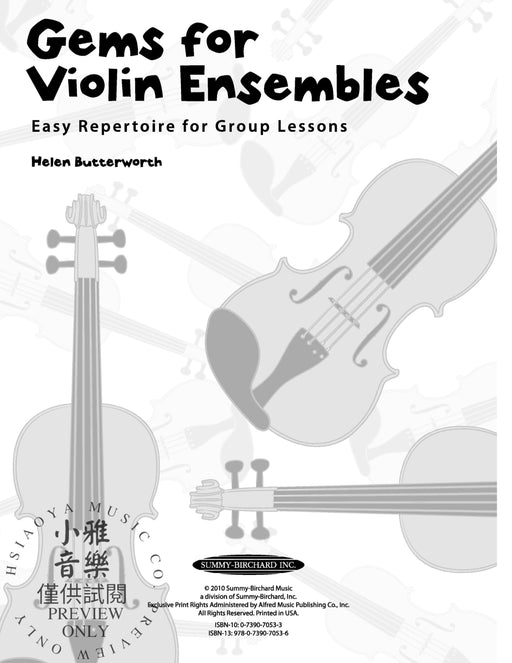 Gems for Violin Ensembles 1 Easy Repertoire for Group Lessons 小提琴 | 小雅音樂 Hsiaoya Music
