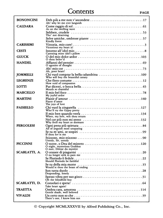 Anthology of Italian Songs of the 17th and 18th Centuries, Book 1 | 小雅音樂 Hsiaoya Music