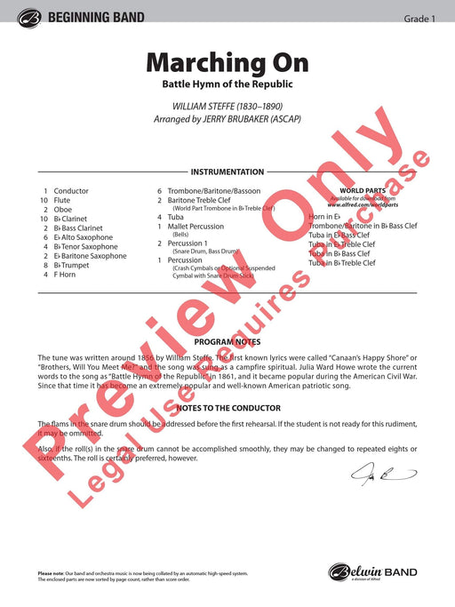 Marching On Battle Hymn of the Republic 進行曲 讚美歌 總譜 | 小雅音樂 Hsiaoya Music