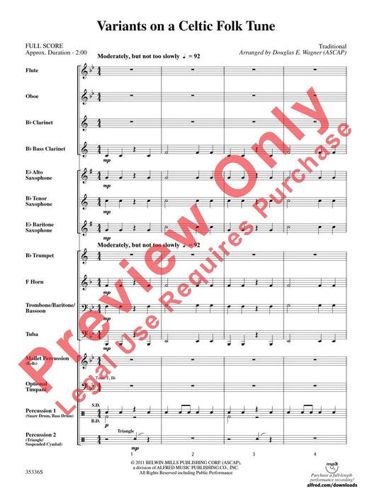 Variants on a Celtic Folk Tune 詠唱調 民謠 總譜 | 小雅音樂 Hsiaoya Music