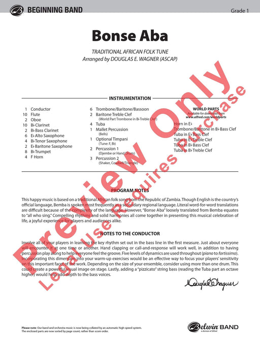 Bonse Aba 總譜 | 小雅音樂 Hsiaoya Music