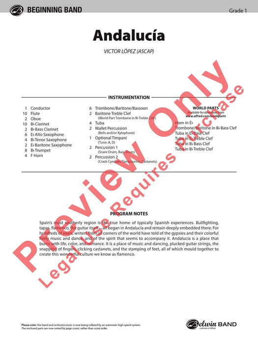 Andalucía 總譜 | 小雅音樂 Hsiaoya Music