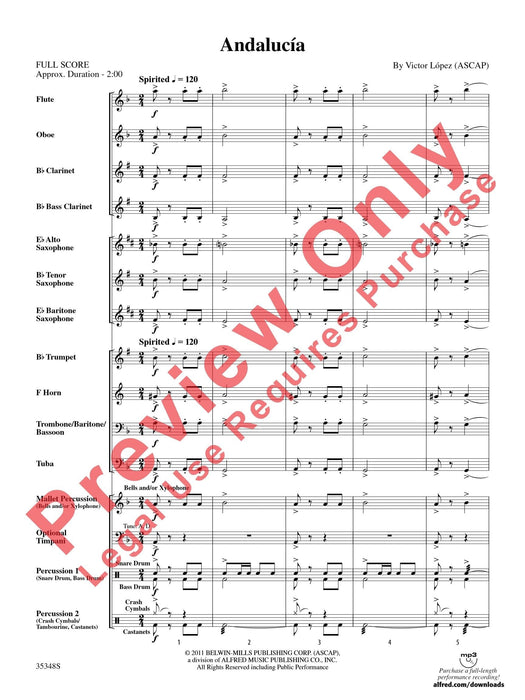 Andalucía 總譜 | 小雅音樂 Hsiaoya Music