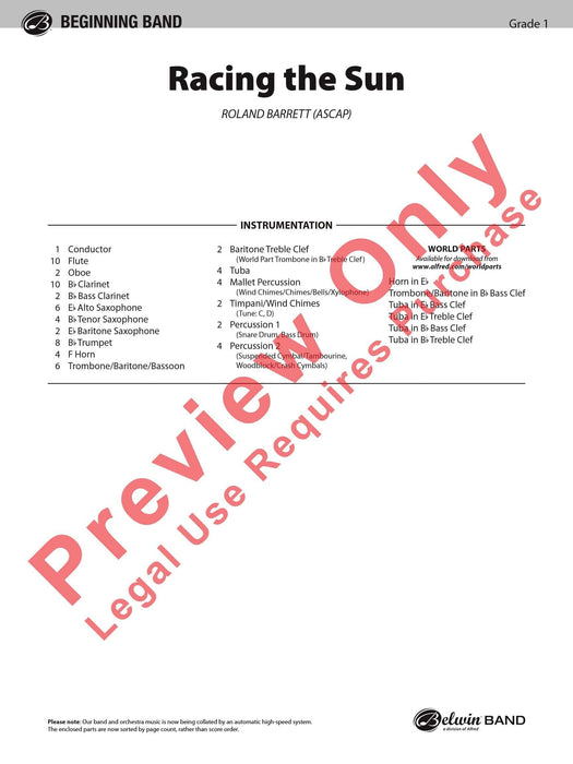 Racing the Sun 總譜 | 小雅音樂 Hsiaoya Music