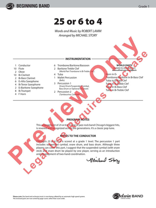 25 or 6 to 4 As performed by Chicago 總譜 | 小雅音樂 Hsiaoya Music