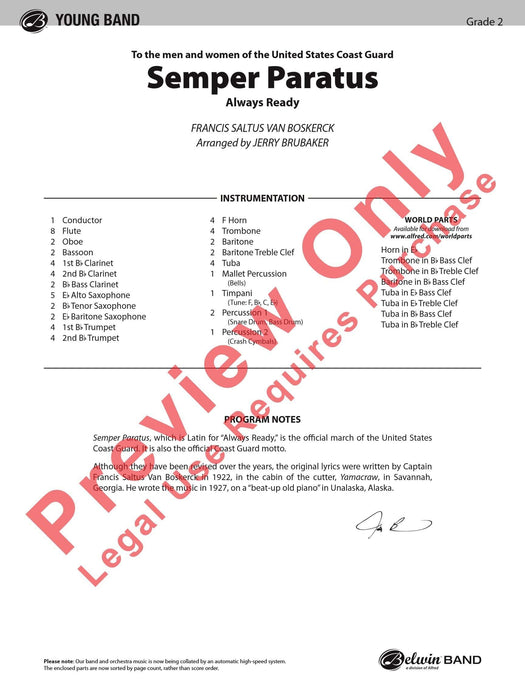 Semper Paratus Always Ready 總譜 | 小雅音樂 Hsiaoya Music