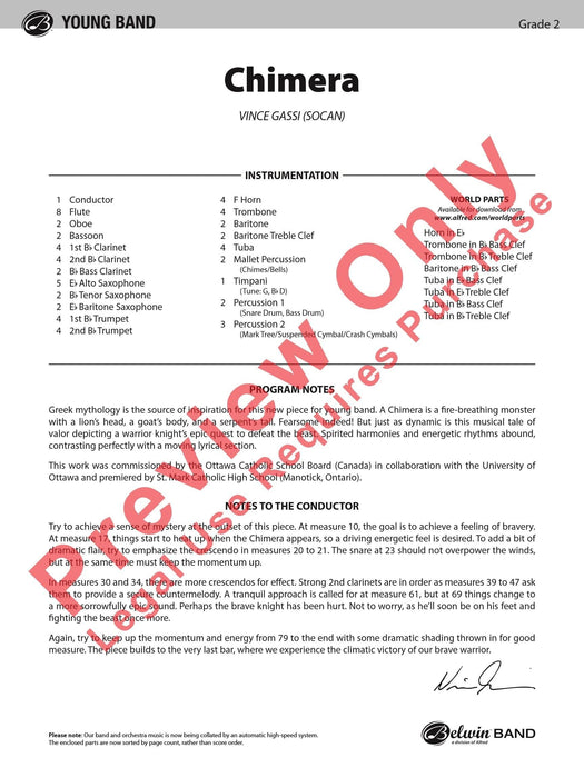 Chimera (Ki-meer'-uh) 總譜 | 小雅音樂 Hsiaoya Music