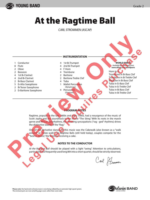 At the Ragtime Ball 繁音拍子 總譜 | 小雅音樂 Hsiaoya Music