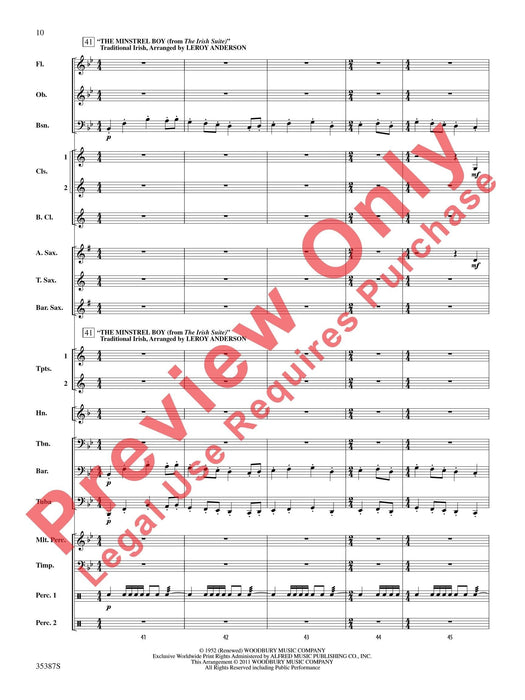 Selections from Leroy Anderson's Irish Suite 組曲 總譜 | 小雅音樂 Hsiaoya Music