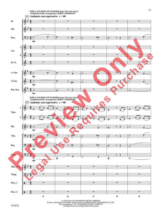 Selections from Leroy Anderson's Irish Suite 組曲 總譜 | 小雅音樂 Hsiaoya Music