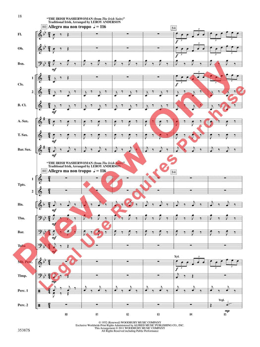 Selections from Leroy Anderson's Irish Suite 組曲 總譜 | 小雅音樂 Hsiaoya Music