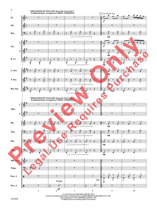 Selections from Leroy Anderson's Irish Suite 組曲 總譜 | 小雅音樂 Hsiaoya Music