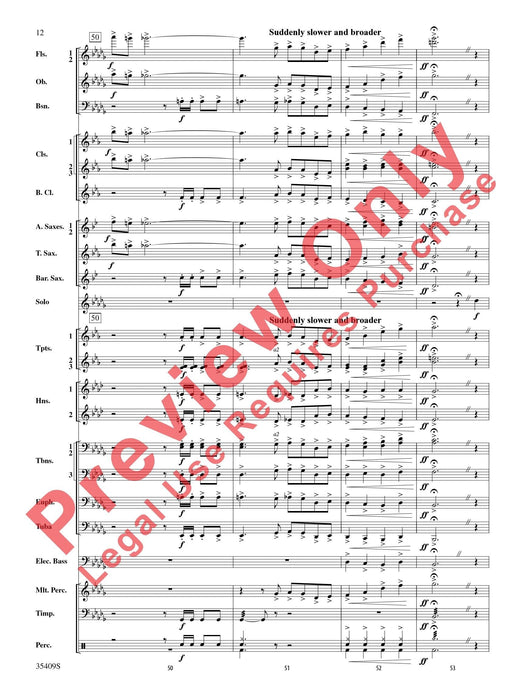 Star Dust For E-flat Alto Saxophone or B-flat Trumpet Solo with Band Accompaniment 中音薩氏管 小號 獨奏 伴奏 總譜 | 小雅音樂 Hsiaoya Music