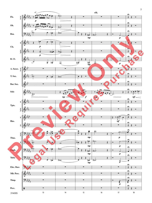 Star Dust For E-flat Alto Saxophone or B-flat Trumpet Solo with Band Accompaniment 中音薩氏管 小號 獨奏 伴奏 總譜 | 小雅音樂 Hsiaoya Music