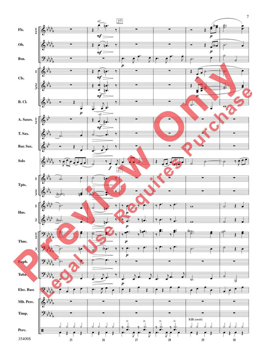 Star Dust For E-flat Alto Saxophone or B-flat Trumpet Solo with Band Accompaniment 中音薩氏管 小號 獨奏 伴奏 總譜 | 小雅音樂 Hsiaoya Music