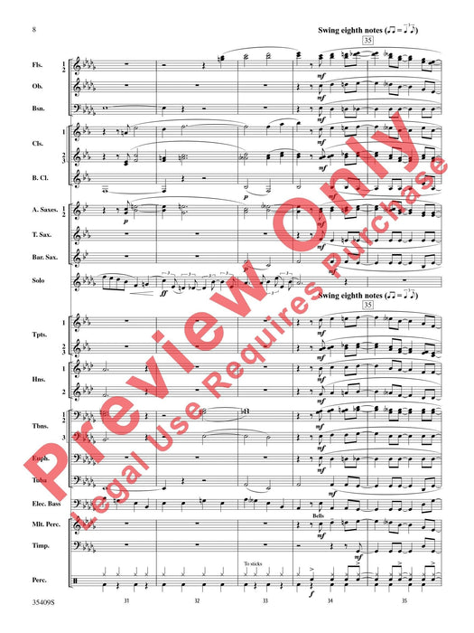 Star Dust For E-flat Alto Saxophone or B-flat Trumpet Solo with Band Accompaniment 中音薩氏管 小號 獨奏 伴奏 總譜 | 小雅音樂 Hsiaoya Music