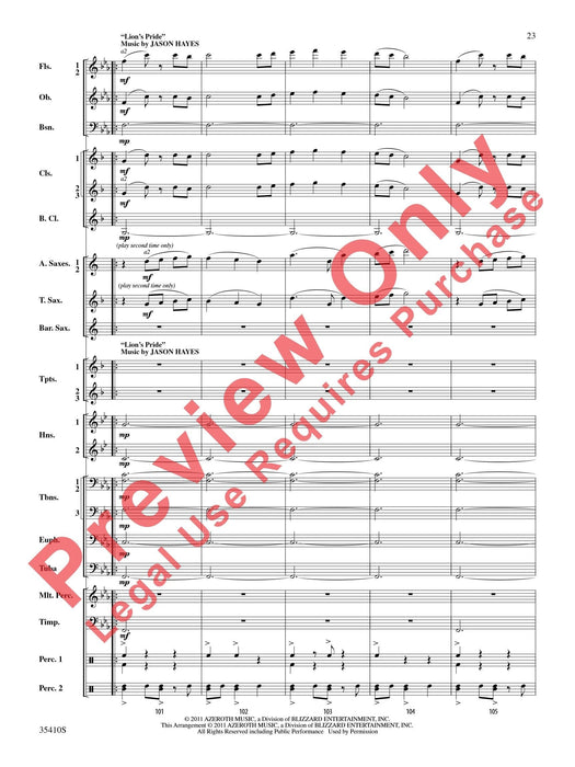 World of Warcraft, Suite from Featuring: Wrath of the Lich King / Invincible / Lion's Pride 組曲 總譜 | 小雅音樂 Hsiaoya Music