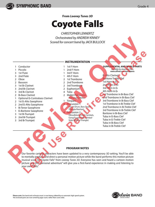 Coyote Falls (from Looney Tunes 3D) 總譜 | 小雅音樂 Hsiaoya Music