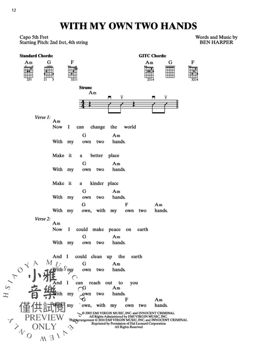 The Green Songbook 43 Songs Arranged for Beginning Guitar 吉他 | 小雅音樂 Hsiaoya Music