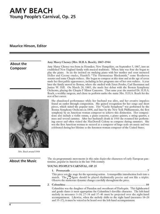 Beach: Young People's Carnival, Opus 25 作品 | 小雅音樂 Hsiaoya Music