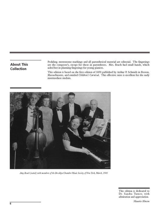 Beach: Young People's Carnival, Opus 25 作品 | 小雅音樂 Hsiaoya Music