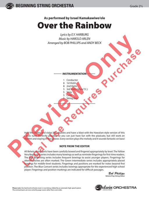 Over the Rainbow As performed by Israel Kamakawiwo'ole 總譜 | 小雅音樂 Hsiaoya Music