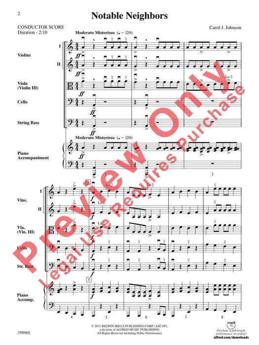 Notable Neighbors 總譜 | 小雅音樂 Hsiaoya Music