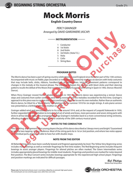 Mock Morris 總譜 | 小雅音樂 Hsiaoya Music