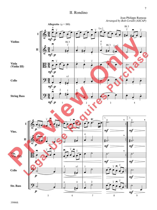 Two Baroque Dances Bourrée and Rondino 巴洛克舞曲 總譜 | 小雅音樂 Hsiaoya Music