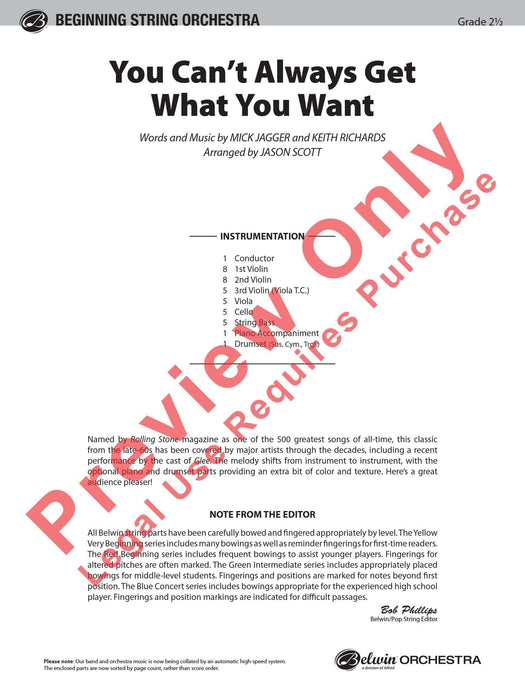 You Can't Always Get What You Want As recorded by The Rolling Stone 總譜 | 小雅音樂 Hsiaoya Music