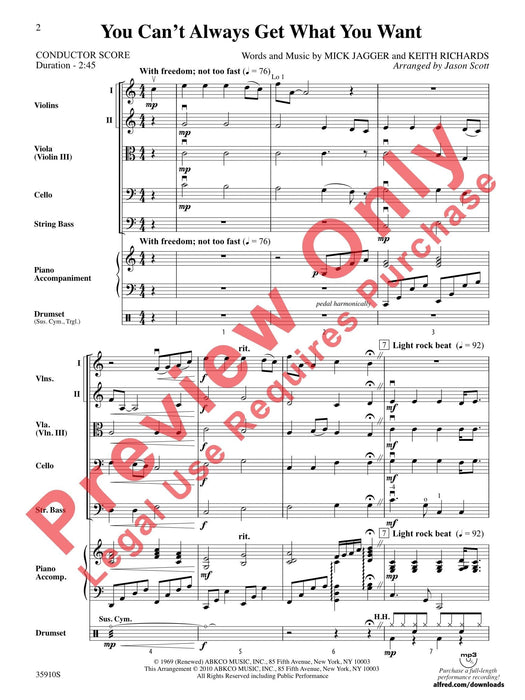 You Can't Always Get What You Want As recorded by The Rolling Stone 總譜 | 小雅音樂 Hsiaoya Music