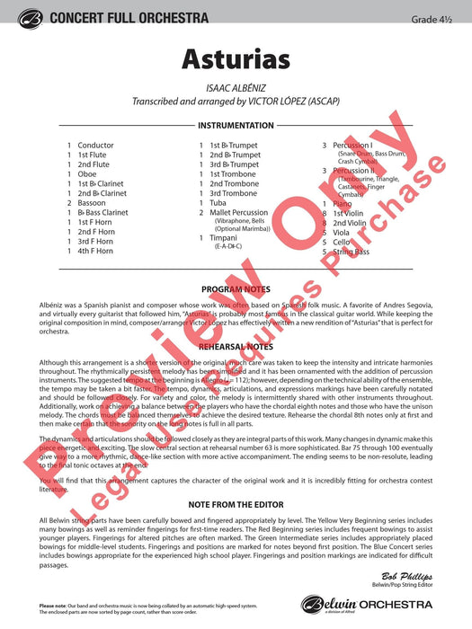 Asturias 總譜 | 小雅音樂 Hsiaoya Music