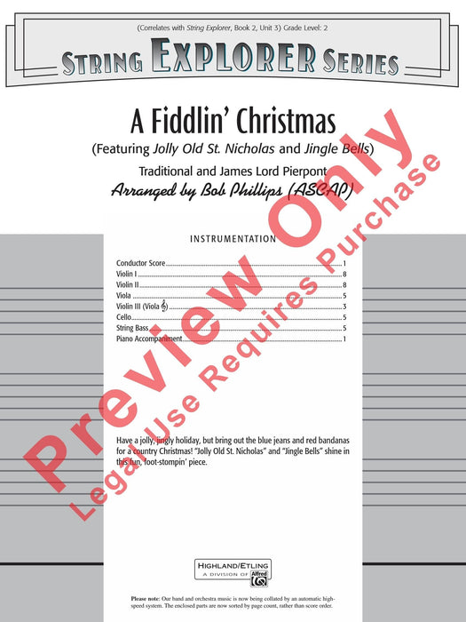 A Fiddlin' Christmas Featuring: Jolly Old St. Nicholas / Jingle Bells 總譜 | 小雅音樂 Hsiaoya Music