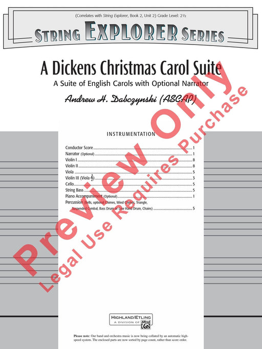 A Dickens Christmas Carol Suite A Suite of English Carols with Optional Narrator 耶誕頌歌 組曲 耶誕頌歌 總譜 | 小雅音樂 Hsiaoya Music