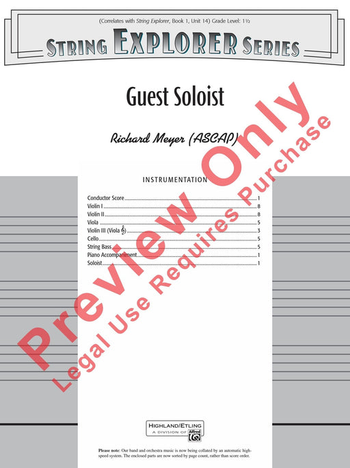 Guest Soloist 獨奏 總譜 | 小雅音樂 Hsiaoya Music