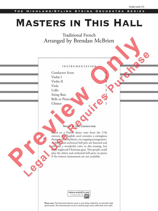 Masters in This Hall 總譜 | 小雅音樂 Hsiaoya Music